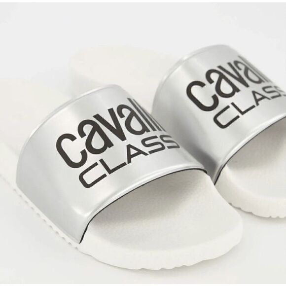 CAVALLI CLASS Women’s Comfort Pool White Logo Slides NEW WITH BOX MSRP $195 - Picture 4 of 12